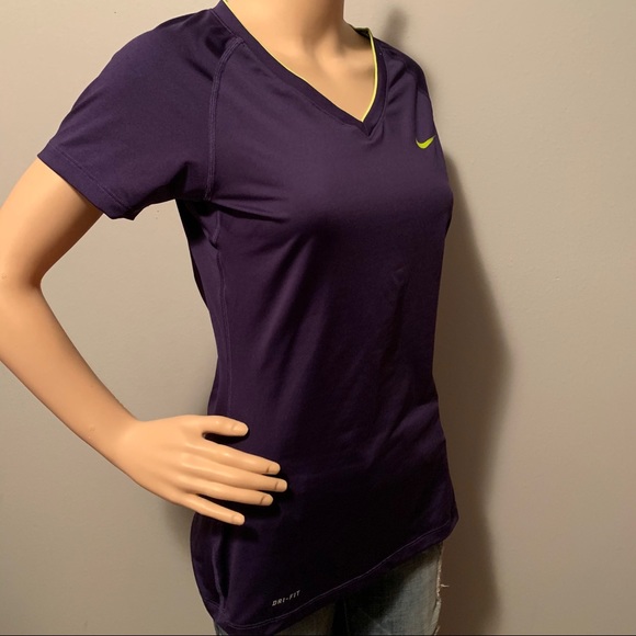 Women’s Nike Pro Vneck Running Top short sleeve - Picture 4 of 5